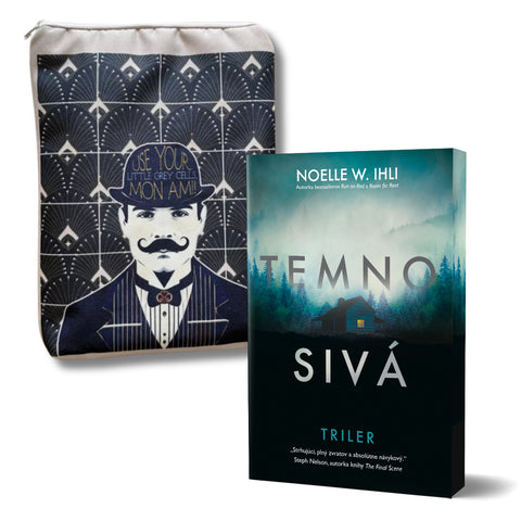 SPOLU! - Temnosivá + Obal na knihu na zips "Poirot"