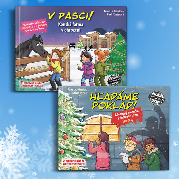 SPOLU!  Hľadáme poklad + V pasci! Konská farma v ohrození / Adventný kalendár pre deti s únikovou hrou