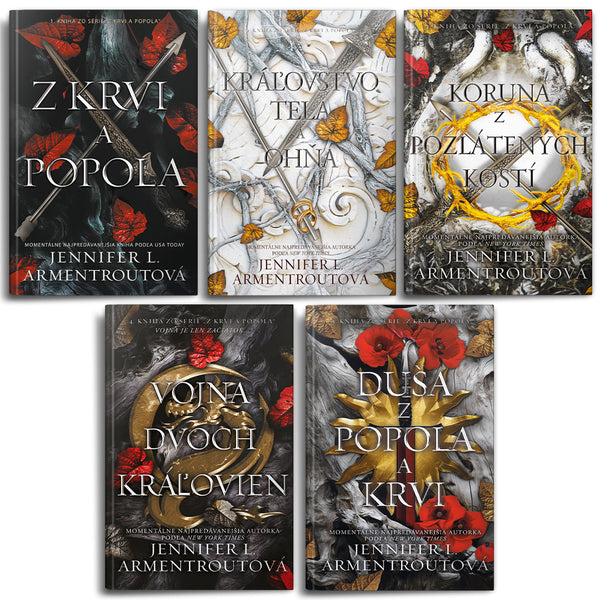 SÉRIA „Z KRVI A POPOLA“ - Z krvi a popola + Kráľovstvo tela a ohňa + Koruna z pozlátených kostí + Vojna dvoch kráľovien + Duša z popola a krvi